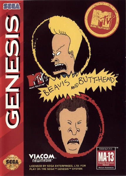 Beavis and Butt-head - игра для сега, sega mega drive (Genesis) Beavis and Butt-head - игра для sega
